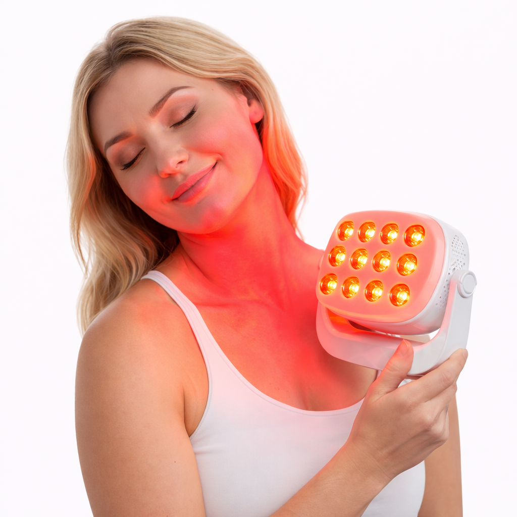 Compact Red & Near-Infrared LED Light Panel – 12 LEDs, 660nm & 850nm