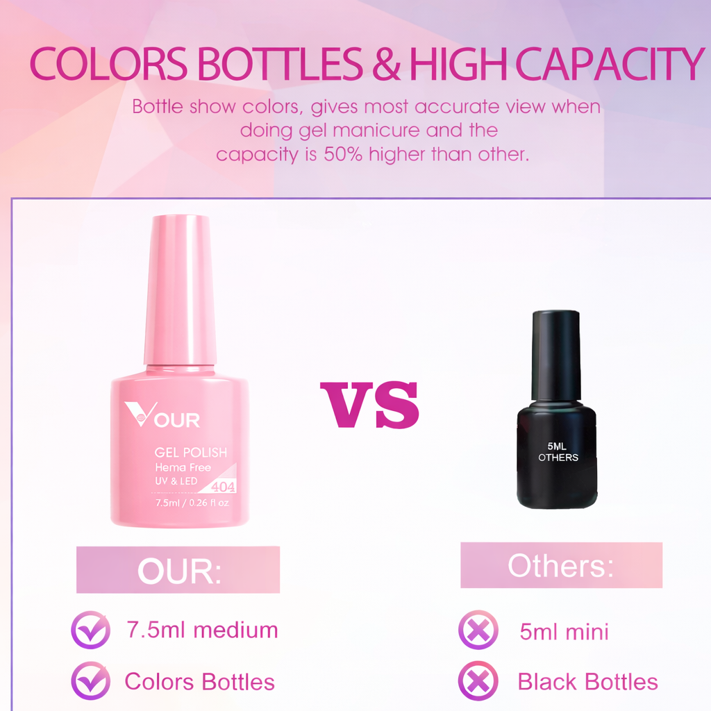 Color VIP4 Gel Polish Kit – HEMA & TPO Free Nail Art Gel Set 60 Colors