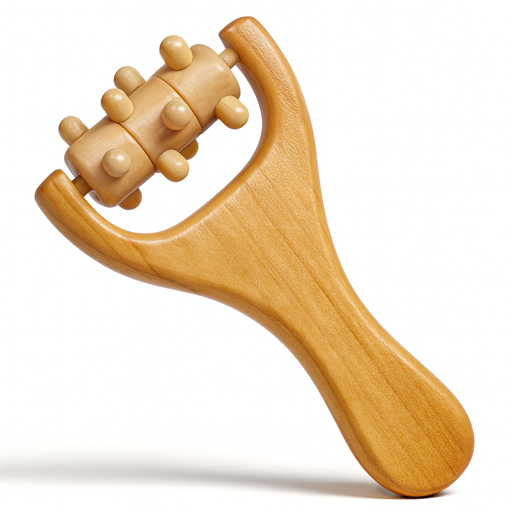 Theia 4-Piece Pure Pear Wood Massage Roller Set