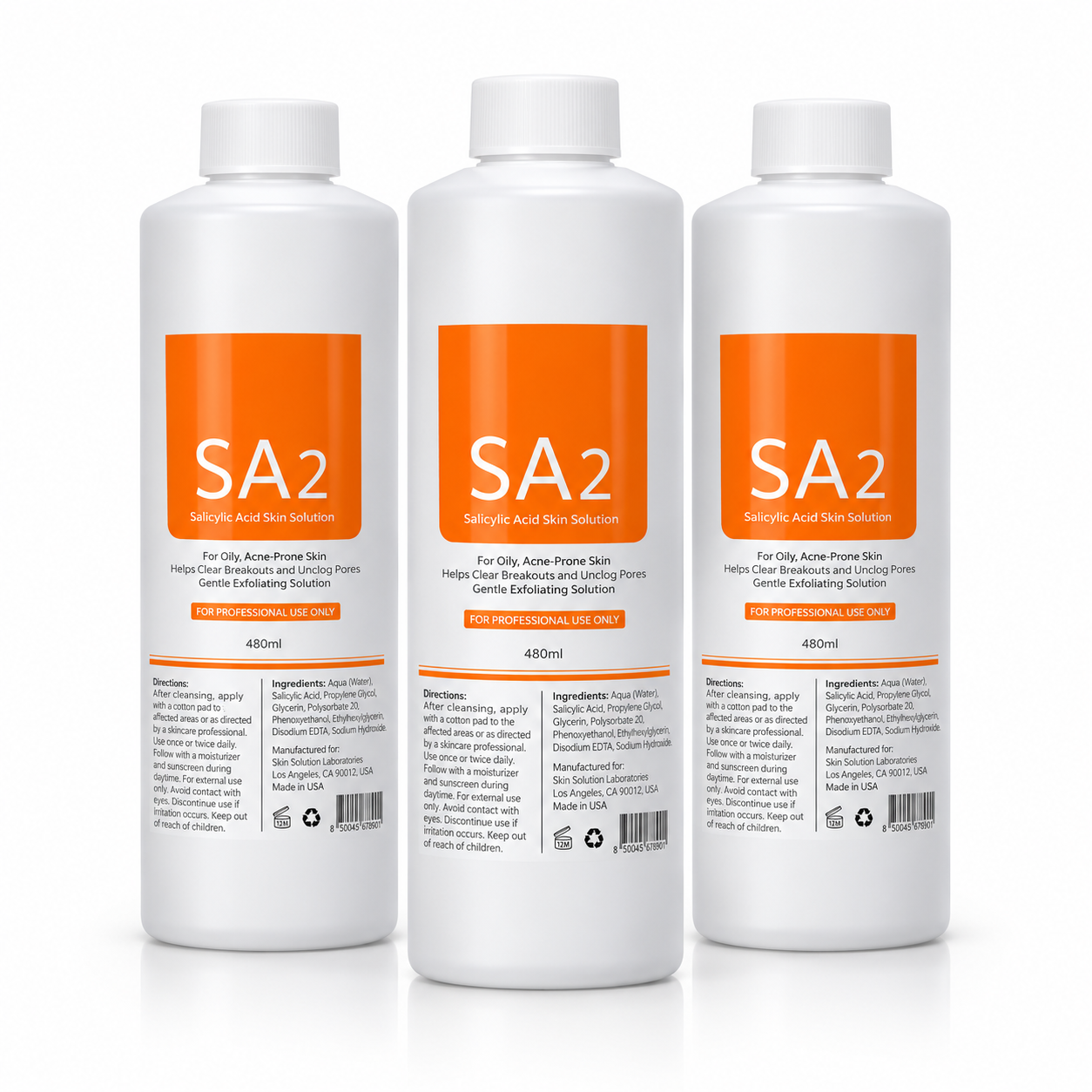 Aqua Peeling Solutions AS1 + SA2 + AO3 – 9 × 400ml Hydro Facial Serum Set