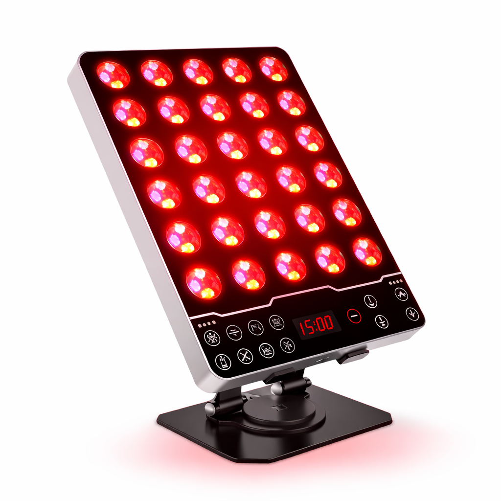 8 Modes Red Light Therapy Panel with 660nm / 850nm / 590nm / 415nm – Mini Desktop LED Device