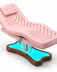 Electric Beauty Treatment Bed with 3 Motors, Adjustable Backrest, Height Control & LED Base
