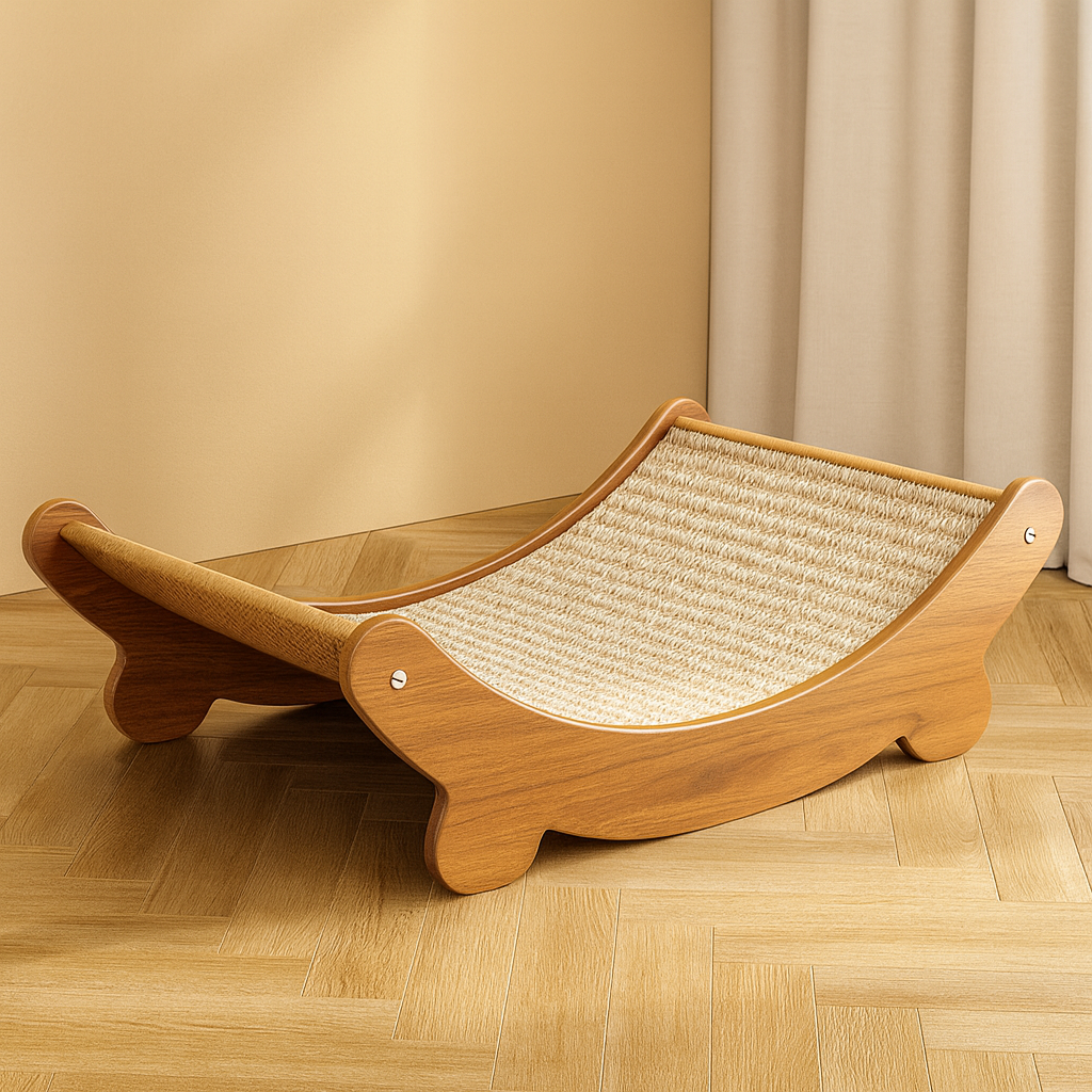 Theia Wooden Cat Scratcher & Bed