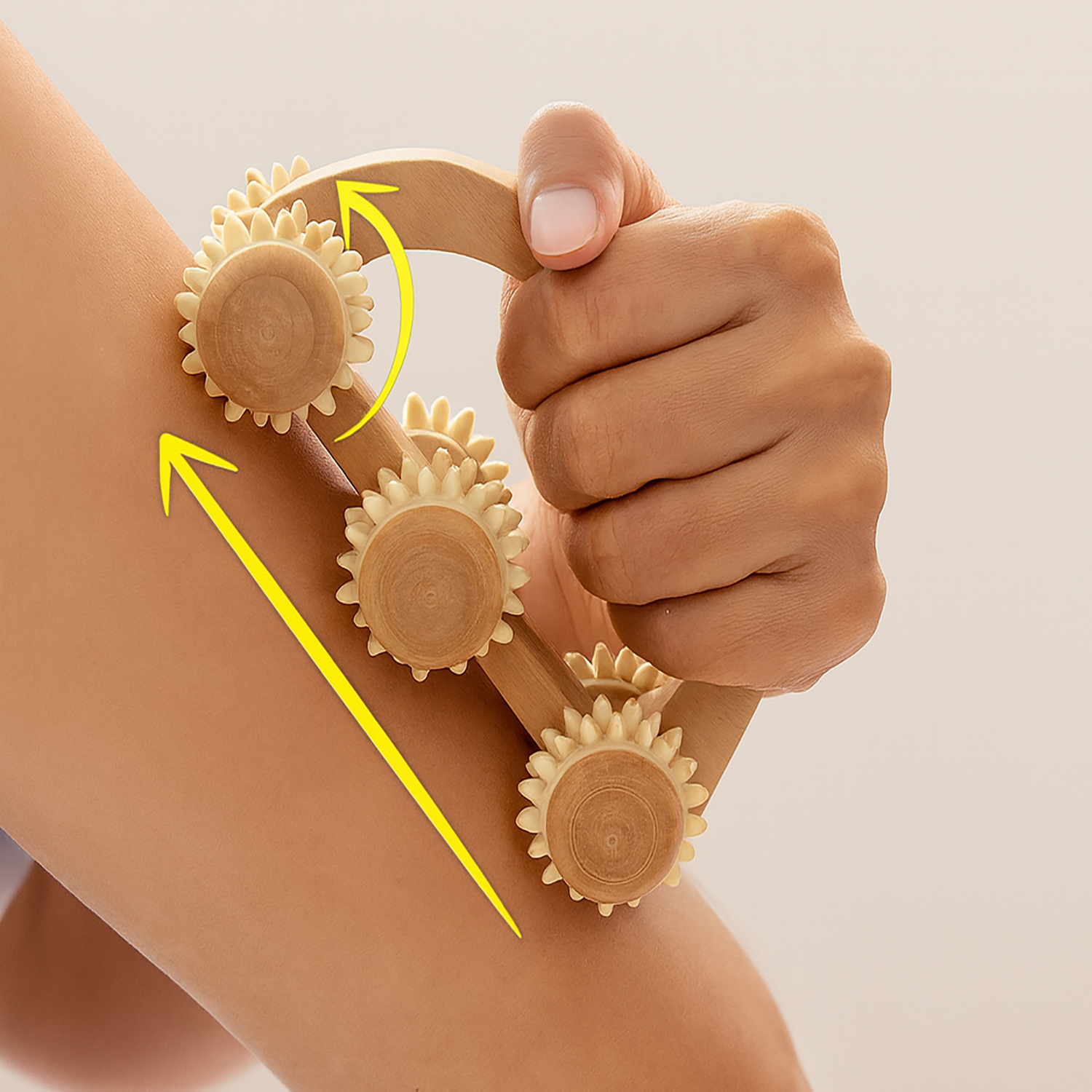 Wood Therapy Massage Roller – Deep Tissue Wooden Fascia Tool for Sore Muscles & Lymphatic Drainage