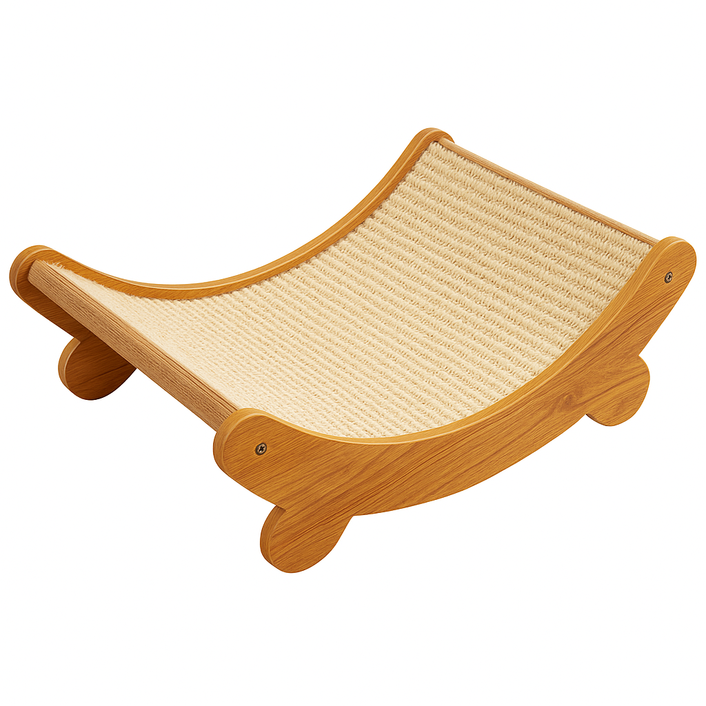 Theia Wooden Cat Scratcher & Bed