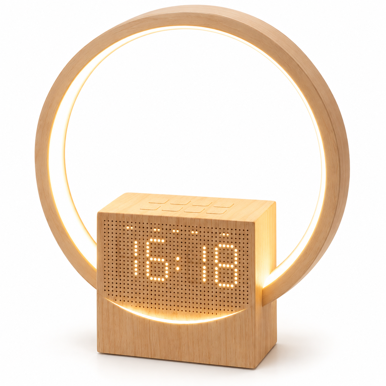 Sunrise Alarm Clock with Ring LED Light, Bluetooth Speaker, White Noise & Sleep Timer