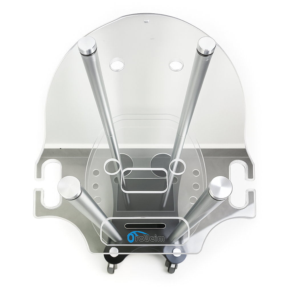 Premium Aluminum Beauty Salon Trolley – Rolling Pedestal Cart with 4 Smooth Wheels for Professional Use