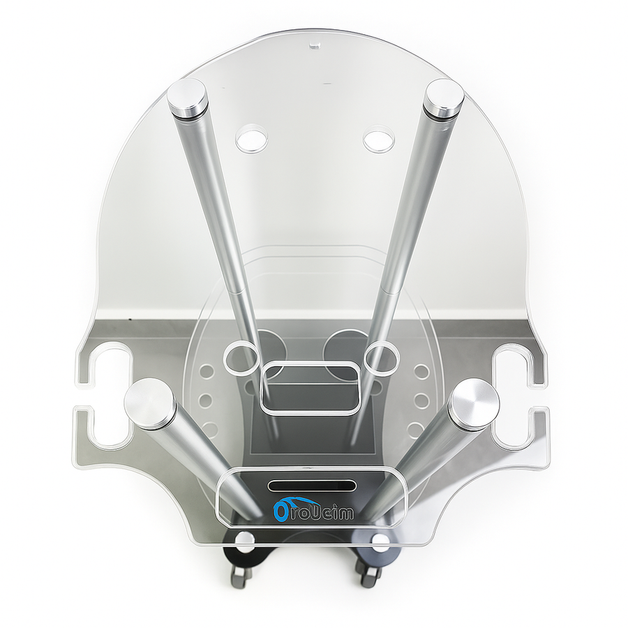 Premium Aluminum Beauty Salon Trolley – Rolling Pedestal Cart with 4 Smooth Wheels for Professional Use