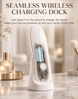 Nano Mist Ultrasonic Skin Scrubber 24kHz with Blue Light, Hydration Spray & Charging Dock