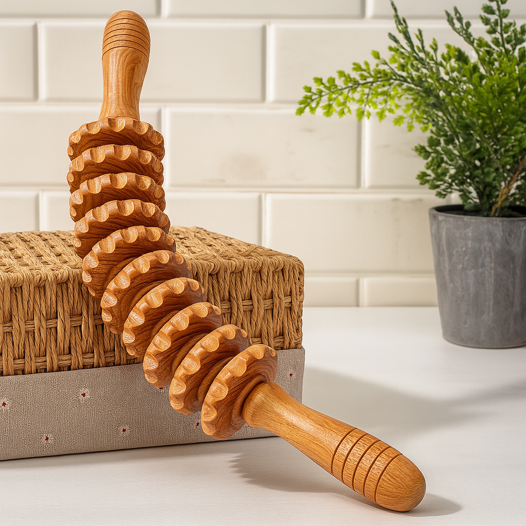 Theia Premium Handcrafted Sculpt Wood Massage Roller