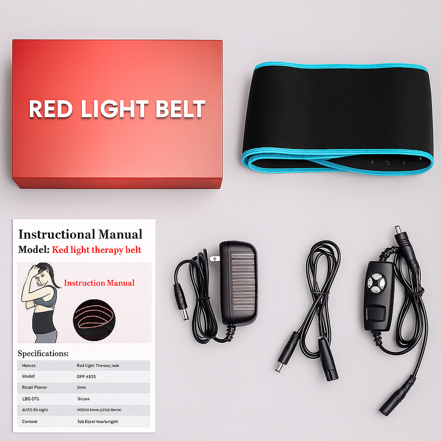 Theia Advanced Red Light Therapy Belt - 660nm:850nm Red+Infrared LED, 105pcs 5050 SMD LED - Pain Relief, Fat Reduction, Body Contouring