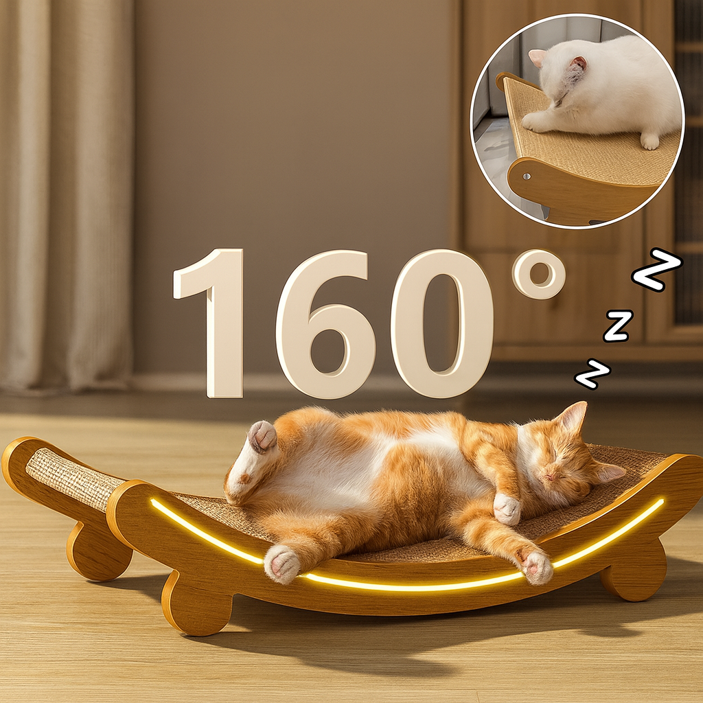 Theia Wooden Cat Scratcher & Bed