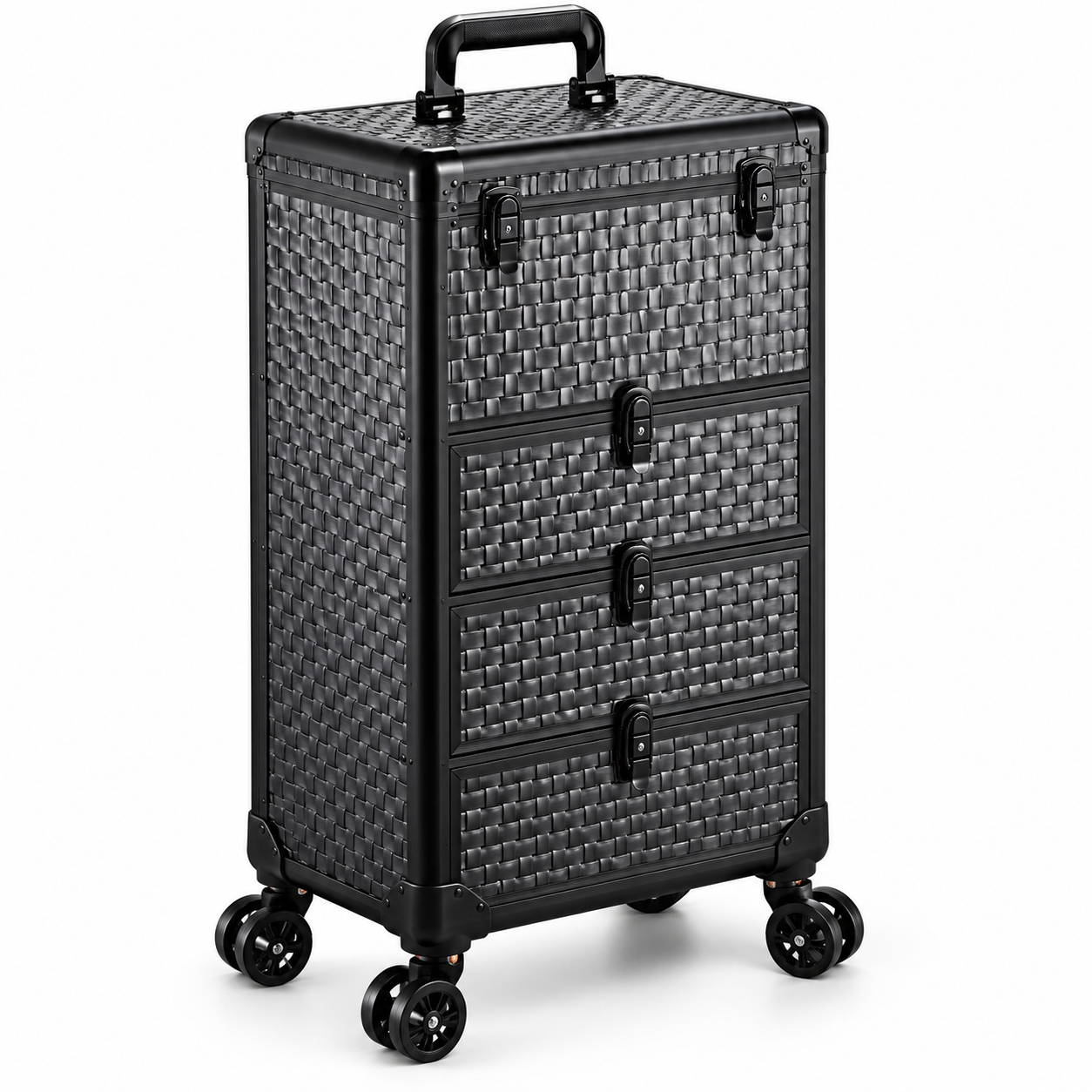 Rolling Beauty Makeup Case – 3-Drawer Salon Organizer Trolley with Wheels & Storage Compartments