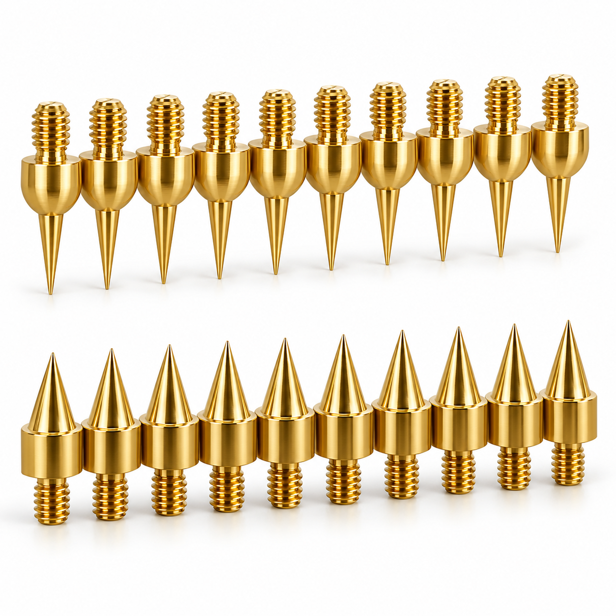 20-Piece Gold Plasma Pen Replacement Needle Tips – Fine & Standard Pointed Screw-In Electrodes