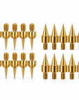 20-Piece Gold Plasma Pen Replacement Needle Tips – Fine & Standard Pointed Screw-In Electrodes