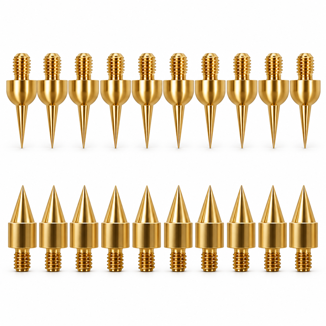 20-Piece Gold Plasma Pen Replacement Needle Tips – Fine & Standard Pointed Screw-In Electrodes