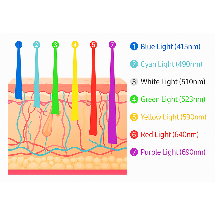 7 Colors Pdt Omega Led Light Therapy Machine Light Therapy