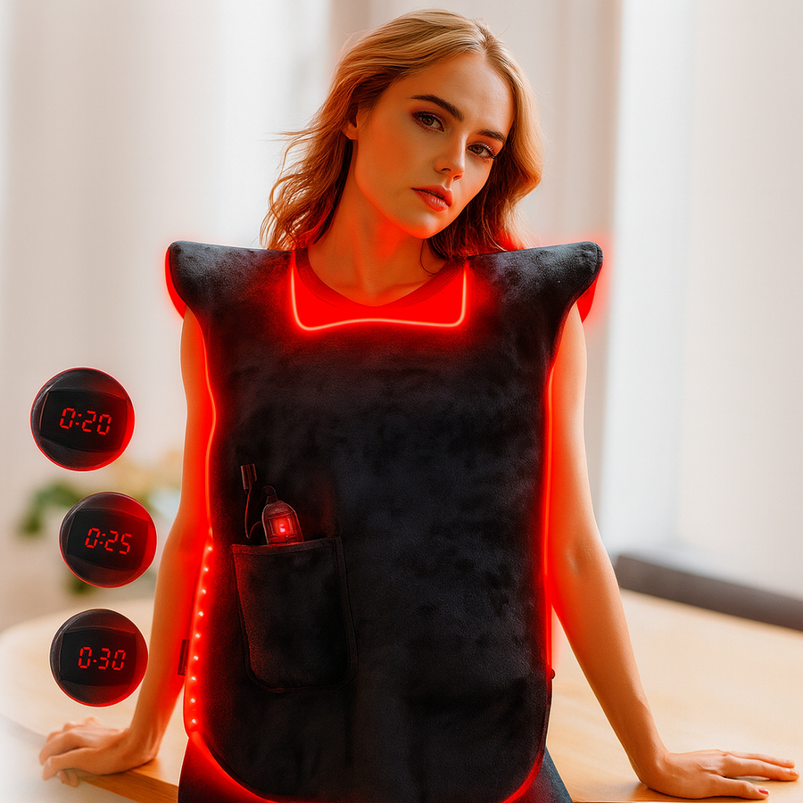 Theia Red Light Therapy Vest 660nm & 850nm – Wearable Infrared Treatment for Back, Shoulder and Full-Body Pain Relief