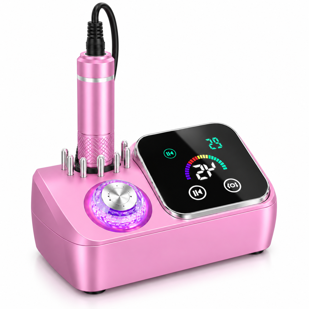 Professional Electric Nail Drill 45,000 RPM 36W with LCD Display, Forward/Reverse Rotation & Nail Drill Bits – Electric Nail File for Manicure and Pedicure