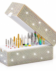 Nail Drill Bit Organizer – 30-Hole Crystal Storage Box for Manicure Tools