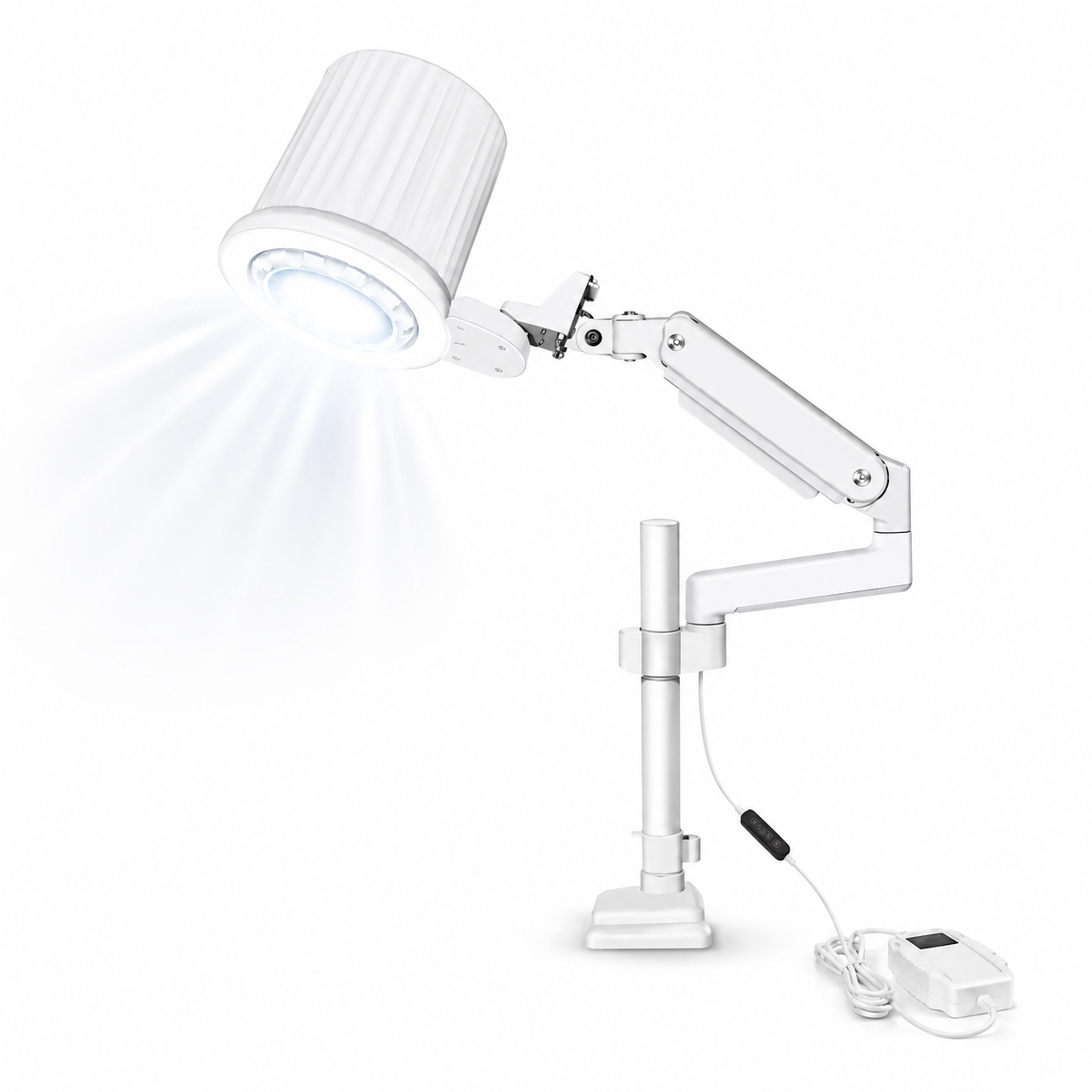 Theia Professional Nail Dust Collector with Overhead Manicure Lamp