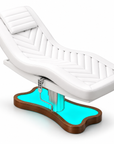 Electric Beauty Treatment Bed with 3 Motors, Adjustable Backrest, Height Control & LED Base