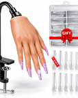 Professional Silicone Practice Hand for Acrylic Nails – Flexible Nail Training Hand