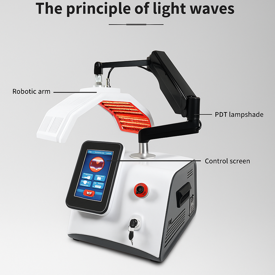 Photodynamic 7 Colors With High Power Piranha LEDS PDT Machine 5 Handles Light Therapy Facial Care