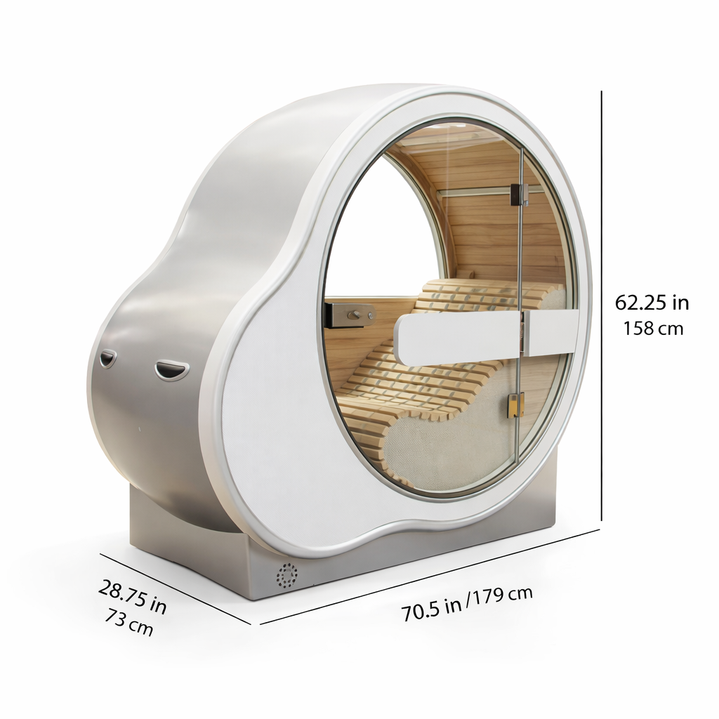 Oxy Chamber Infrared Home Sauna 1050W with Negative Air Ion