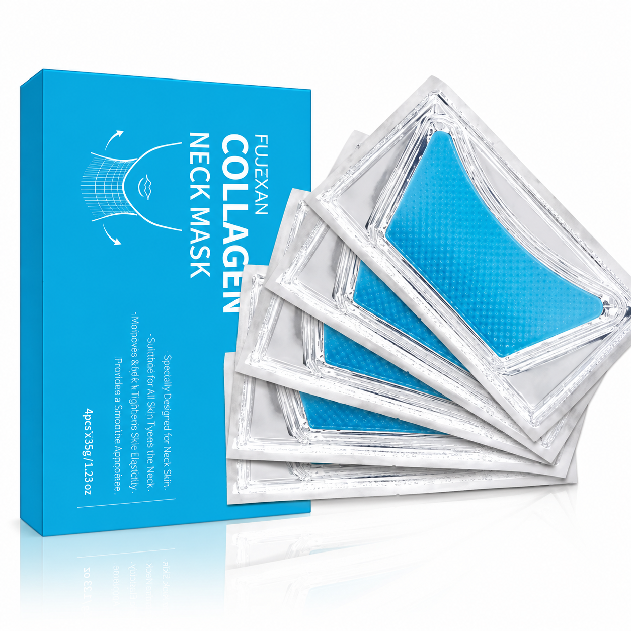 Collagen Hydrogel Neck Mask – 4 Pieces – Hydrating Neck Care