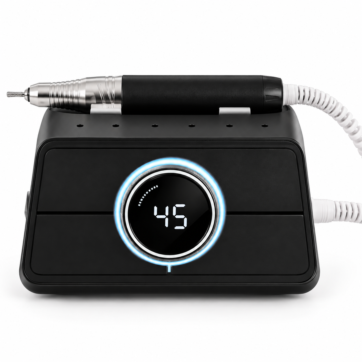 Professional 45,000 RPM Brushless Electric Nail Drill Machine with Digital Display and Foot Pedal