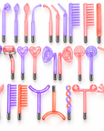 Professional High Frequency Glass Electrode Set – 30-Piece Facial & Scalp Care Attachments