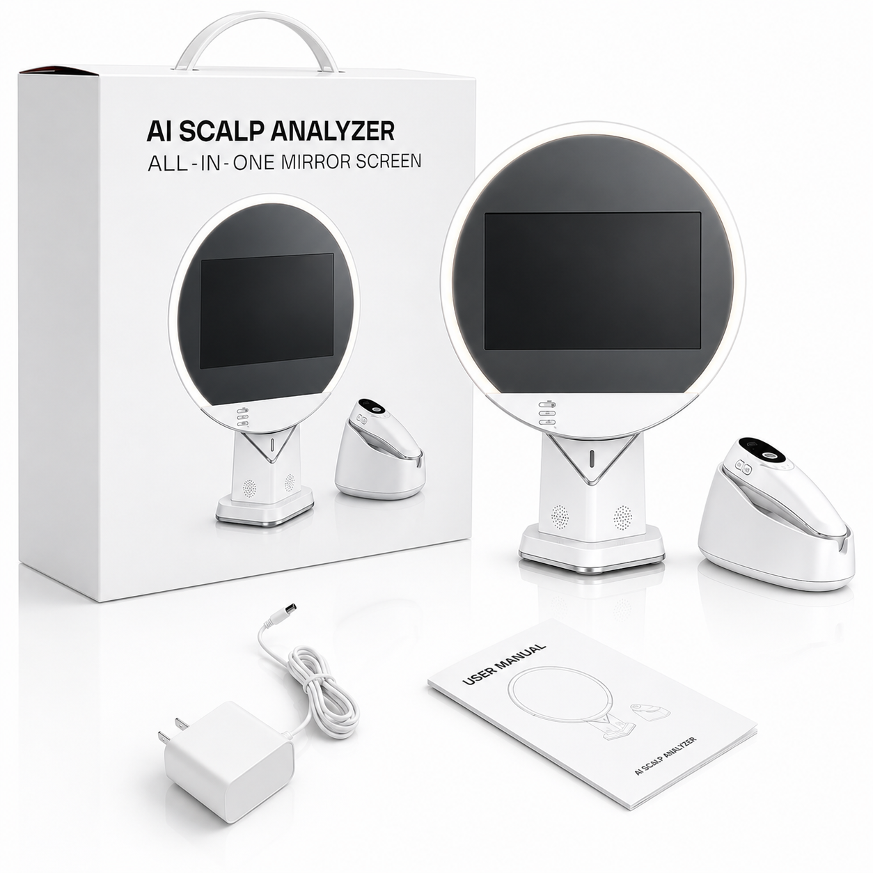Elite AI Scalp Analyzer Pro – Professional HD Hair & Scalp Analysis System with Integrated Mirror Display