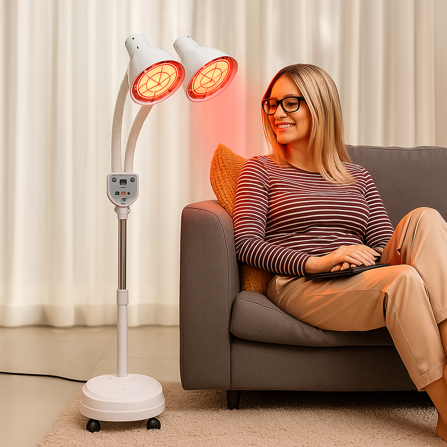 Theia Infrared Relief Pro – Dual-Head Heat Therapy Lamp with Stand