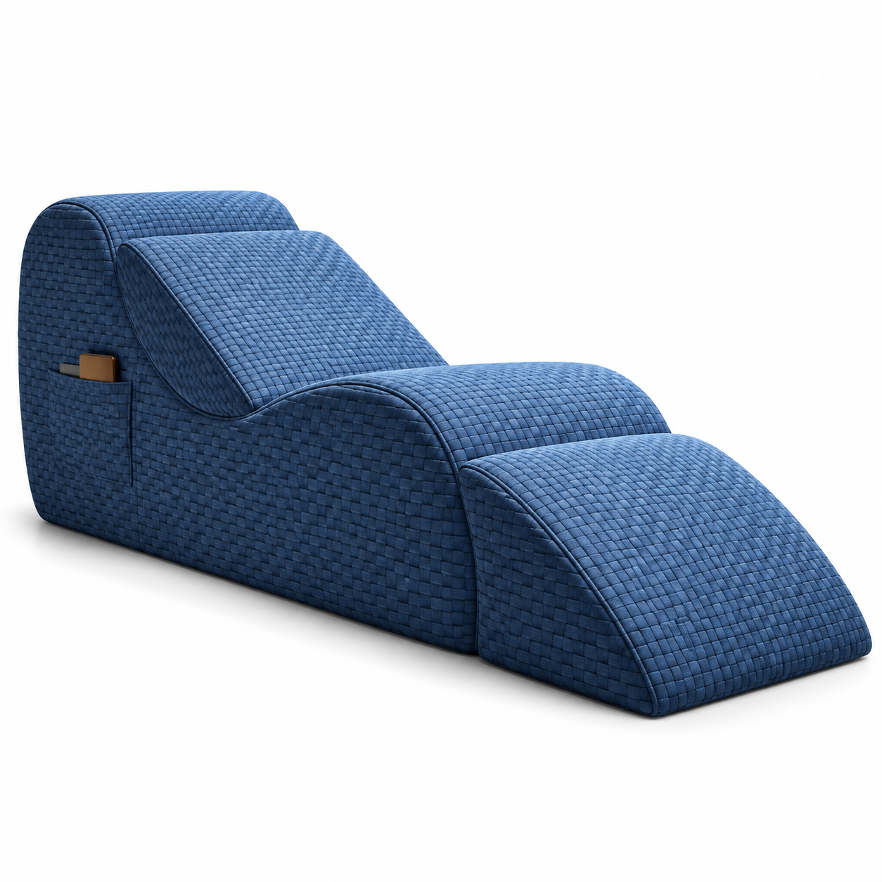 Ergonomic Corduroy Yoga Lounge Chair with Side Pocket and Support Cushions – Floor Recliner for Home Relaxation