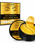 24K Gold Hydrogel Under Eye Patches – 10 Jar Set – Hydrating Eye Care