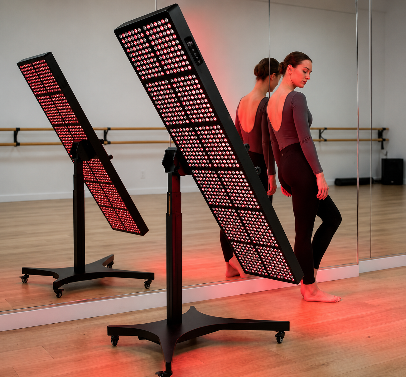 Full Body Red & Near-Infrared LED Light Therapy Panel – 630/660/810/830/850 nm – 840 LEDs – Electric Height-Adjustable Stand