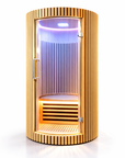 Far Infrared Sauna Room 1 Person – Solid Hemlock Wood Home Spa Cabin with Smart Touch Control – 2000mm Height