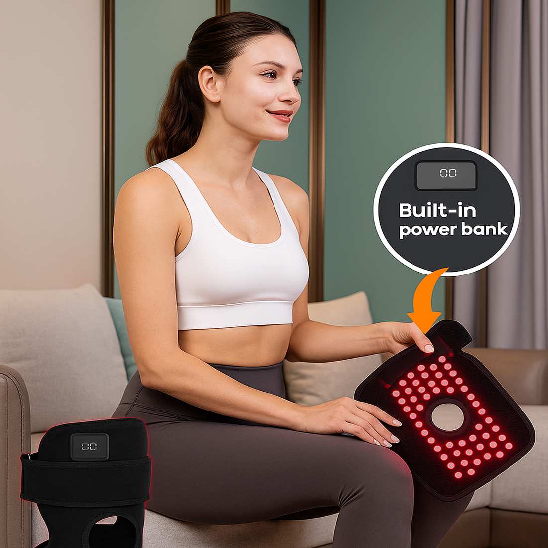 Theia Red Wave Knee Pro Red & Infrared Therapy Wrap: Advanced Joint Care