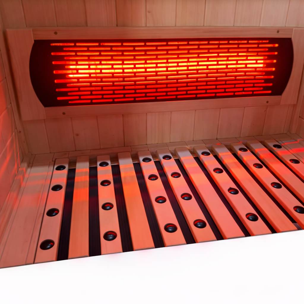 1-Person Indoor Red Light Therapy Sauna Room for Home Use – Full Spectrum Infrared Sauna with Tempered Glass