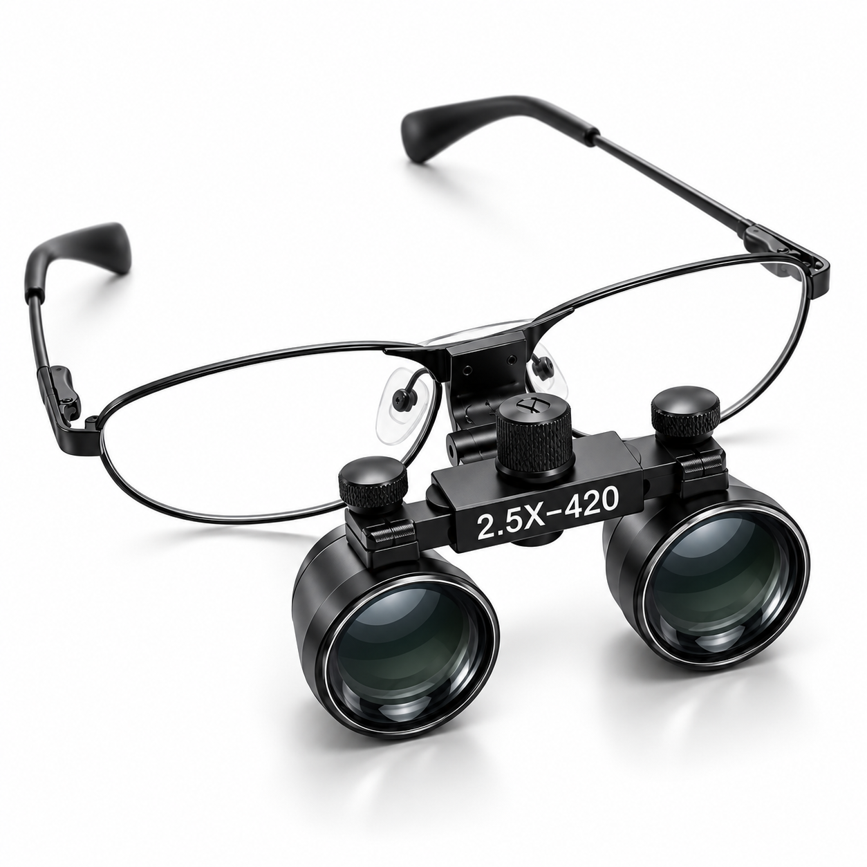 Professional 2.5X Dental Binocular Loupes – 420mm Flip-Up Magnifying Glasses