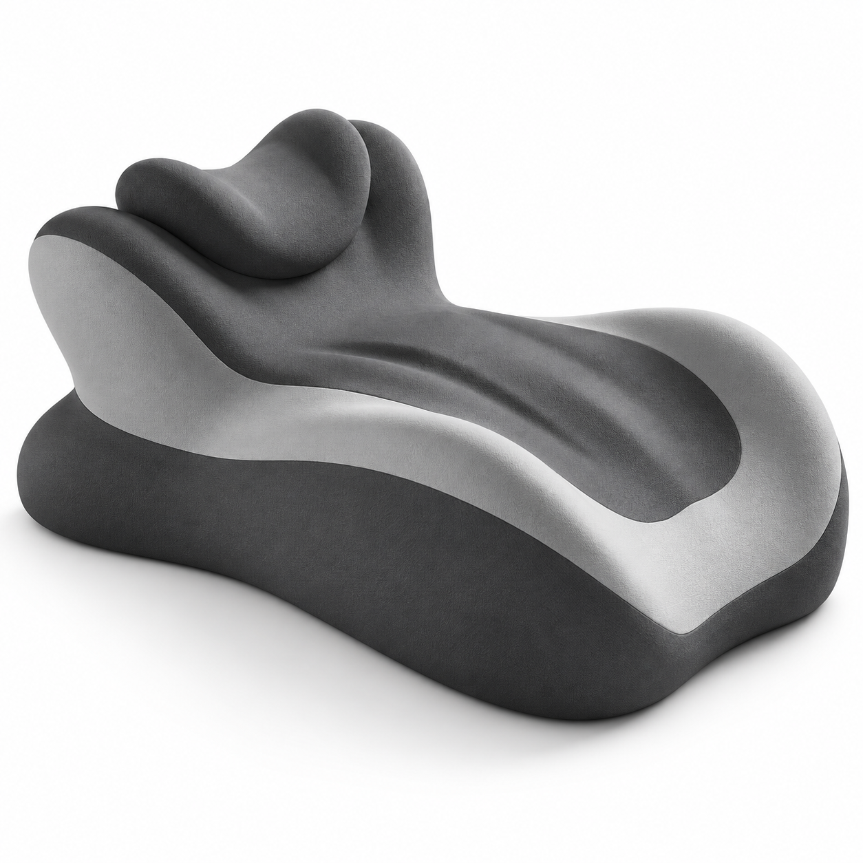 Ergonomic Memory Foam Prone Support Pillow with Adjustable Headrest – Full Body Relaxation Cushion