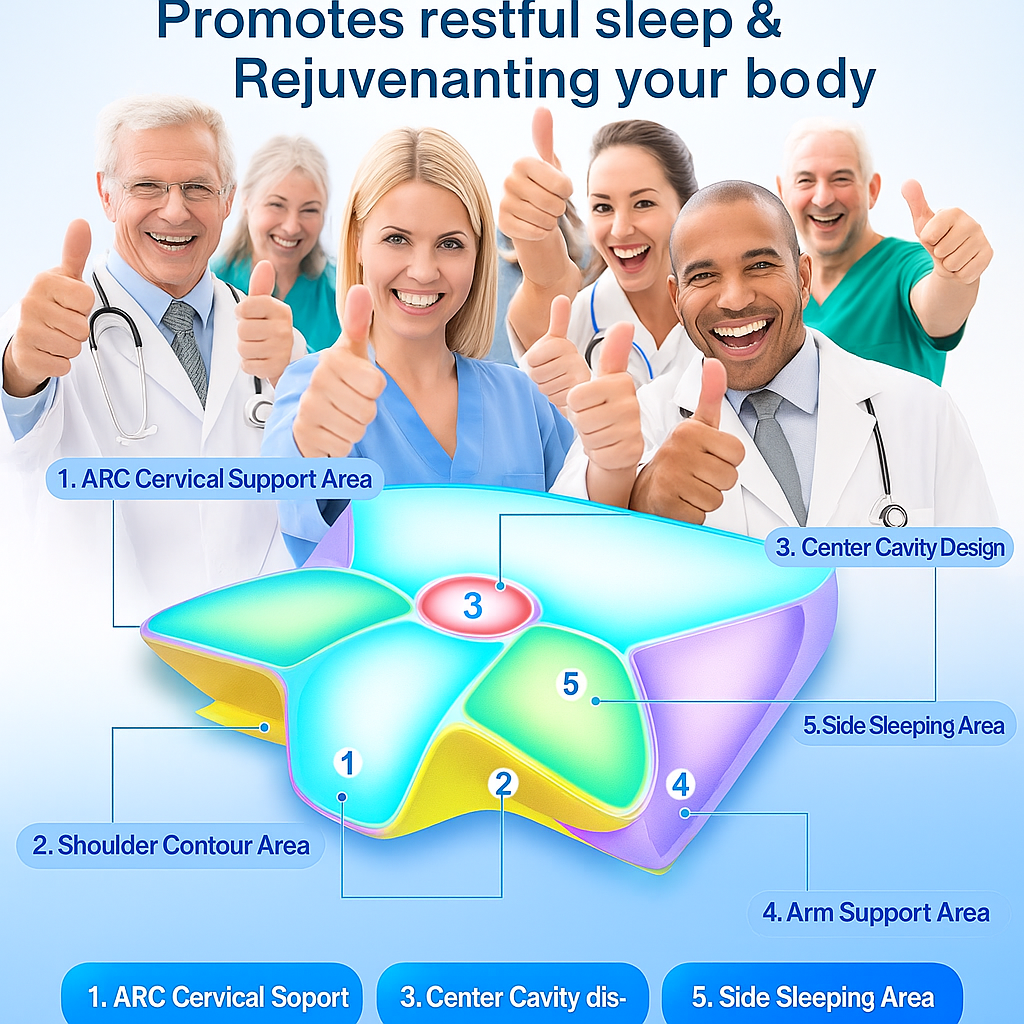 THEIA Ultimate Sleep Pro – Ergonomic Memory Foam Pillow for Neck & Spine Alignment