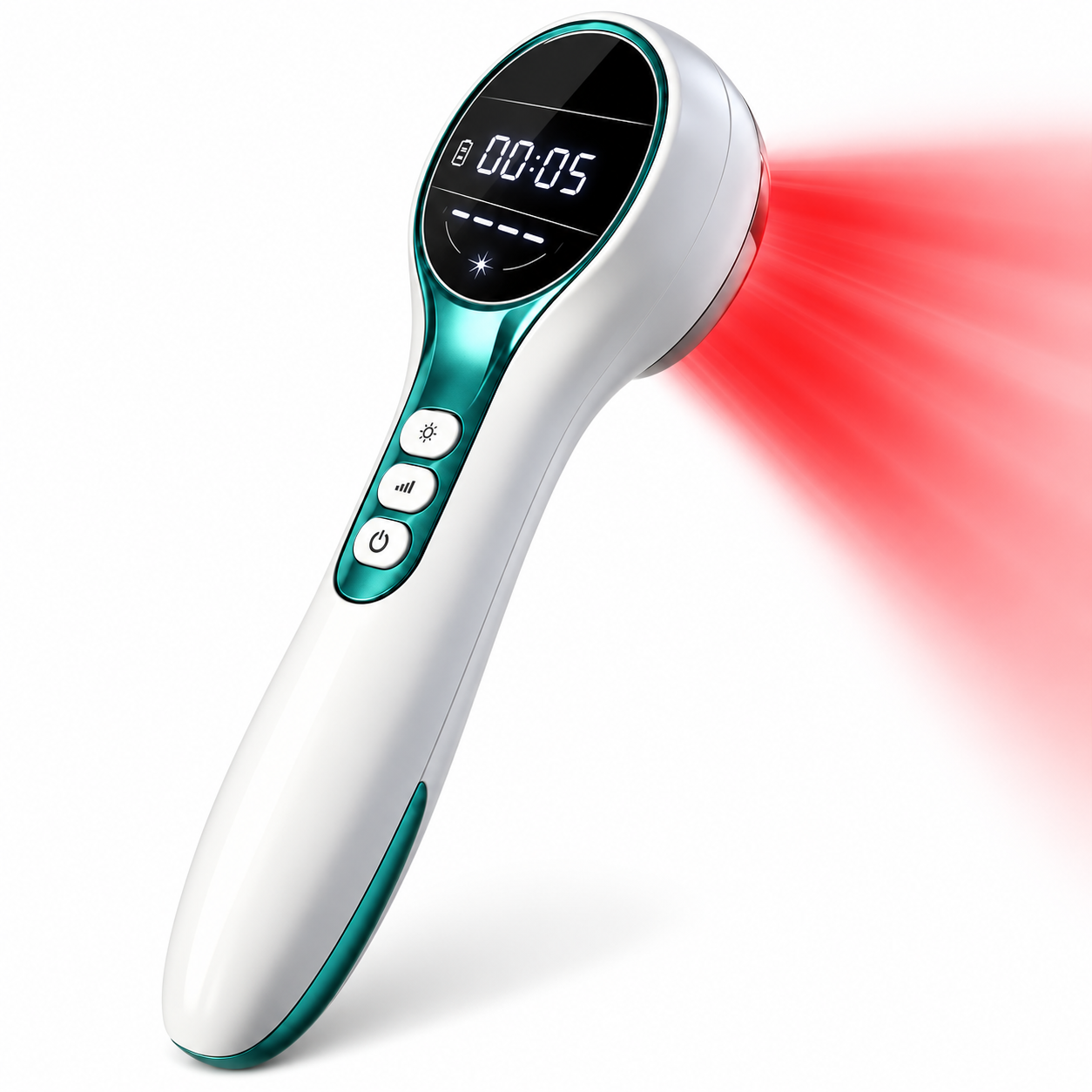 Portable 650nm Red Light & 808nm Near-Infrared Therapy Wand with 17 Light Sources, LCD Display & Adjustable Timer