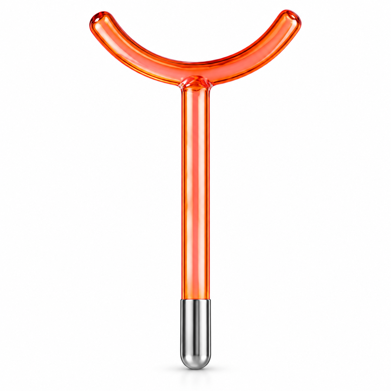 High Frequency Glass Y Electrode – Orange Replacement Attachment for Facial & Neck Beauty Devices