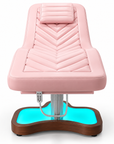 Electric Beauty Treatment Bed with 3 Motors, Adjustable Backrest, Height Control & LED Base