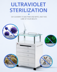 Professional Salon Trolley Cart with Folding Lamp & Drawers – Mobile Tool Station for Tattoo, Eyelash & Beauty Studios