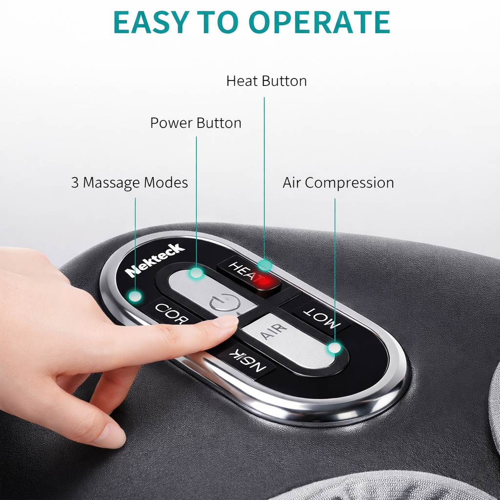 Theia Foot Massager Machine with Heat & Roller – Electric Fully Wrapped Foot Massage