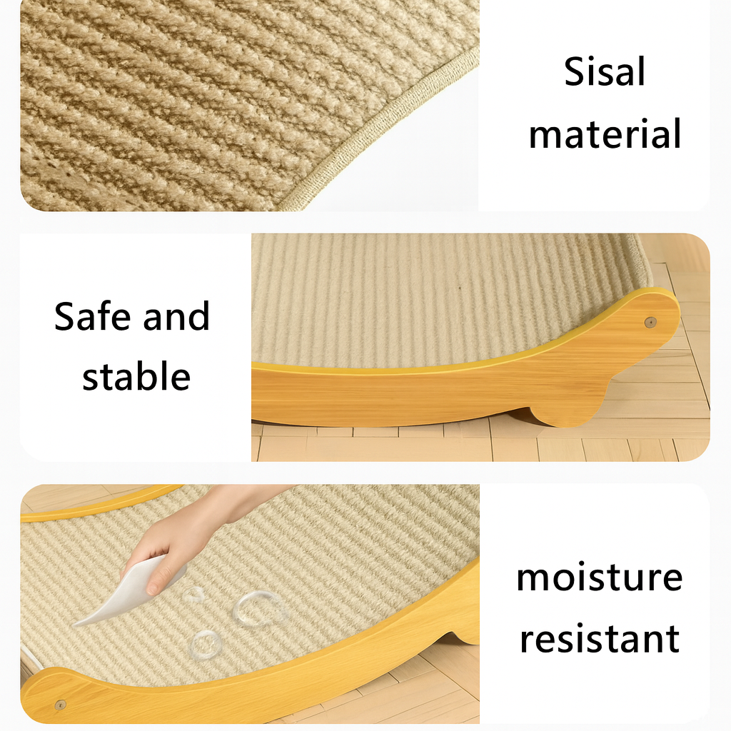 Theia Wooden Cat Scratcher & Bed