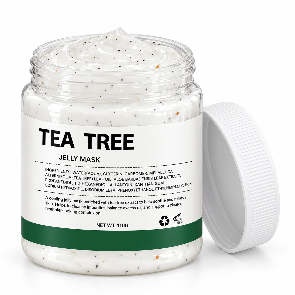 Professional Tea Tree Hydro Jelly Peel-Off Facial Mask Powder 300g / 10.6 oz – Clarifying & Purifying Spa Mask